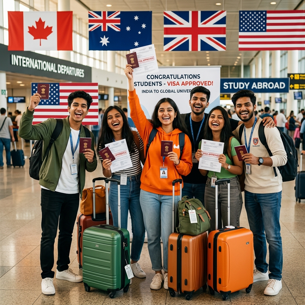 Happy Students at The Immigration World